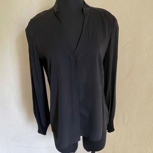 Theory Black Button-up Top